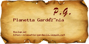 Planetta Gardénia névjegykártya